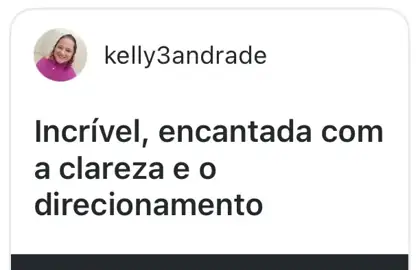 Recadinho de kelly3andrade, aluna do Clube da Mari