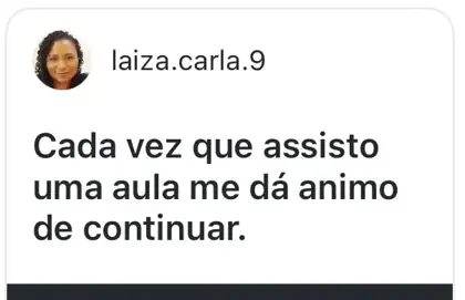 Recadinho de laiza.carla.9, aluna do Clube da Mari